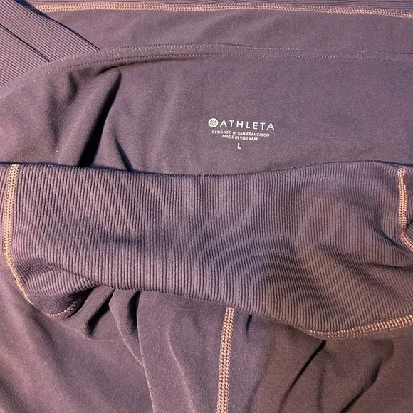 Athleta Deep Purple Leggings with Stitch Detail - Picture 3 of 4